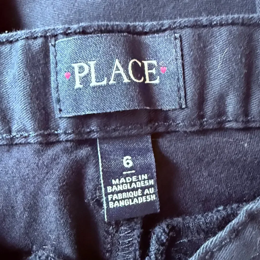 The Children's Place school uniform pants. Girls SZ 6 navy blue. Flare leg